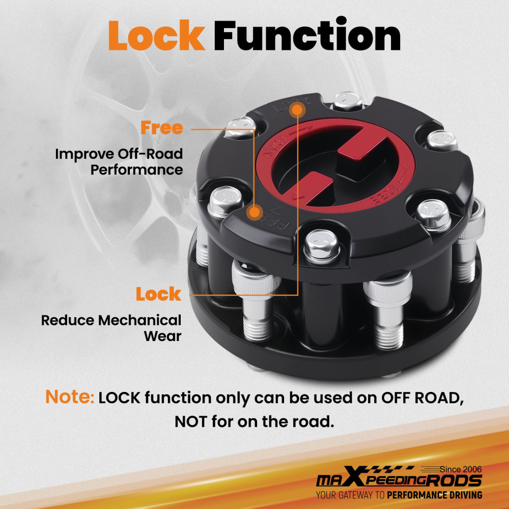 2x FREE WHEELING HUBS compatible for HOLDEN RODEO JACKAROO compatible for COLORADO ISUZU D-MAX 17 spline