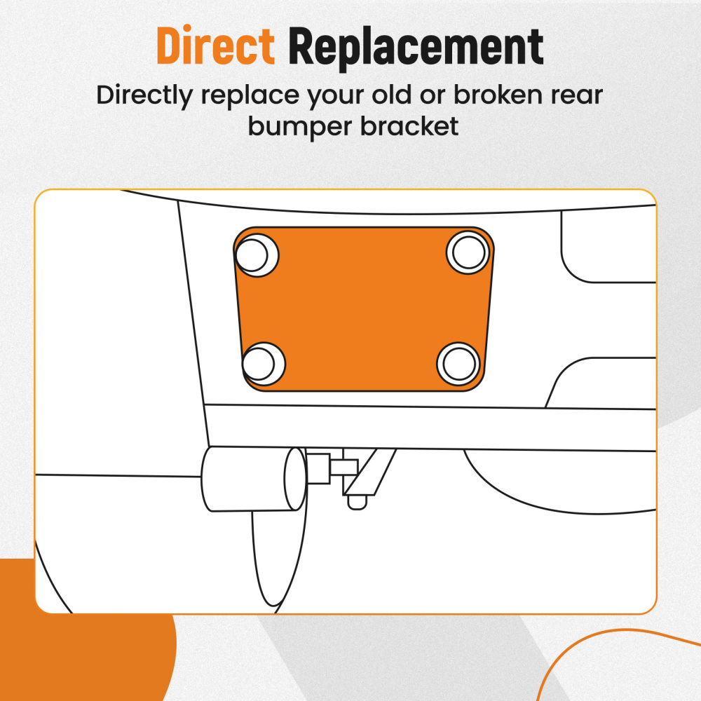 Heavy Duty Rear Bumper Brackets Support Set compatible for Jeep Cherokee XJ 1986-2001