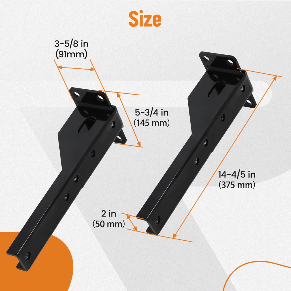 Heavy Duty Rear Bumper Brackets Support Set compatible for Jeep Cherokee XJ 1986-2001