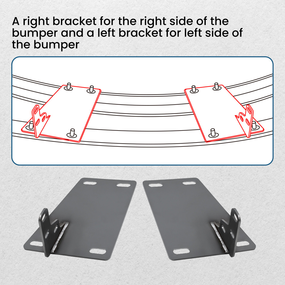 Compatible for Dodge RAM 2nd/ 4th Gen 1500/2500/3500 Front Bumper Conversion Brackets