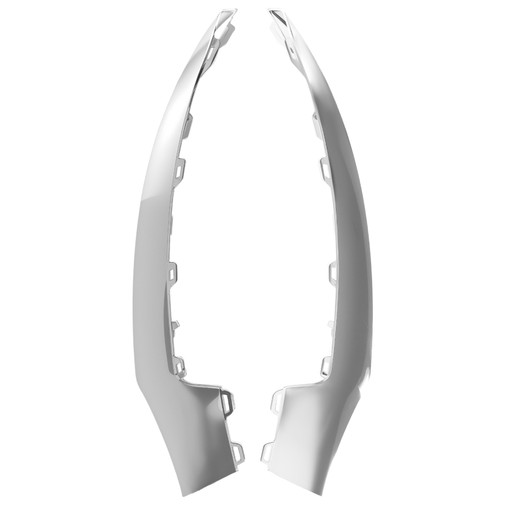 2Pcs Chrome Front Bumper Molding compatible for Mercedes E-Class AMG Styling 2014-2017