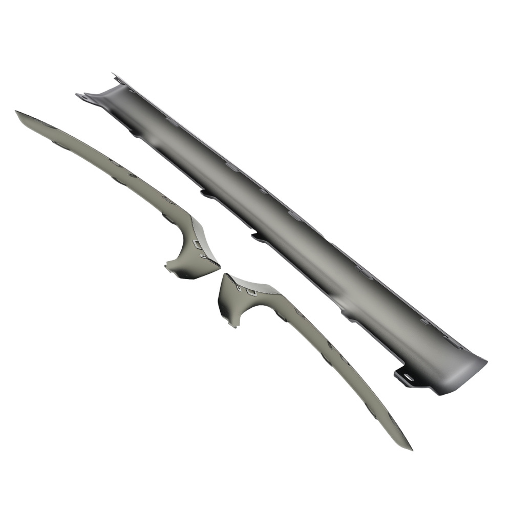 Bumper Cover Front compatible for Mercedes-Benz C-Class W205 2014-2018 Lower Gloss Black