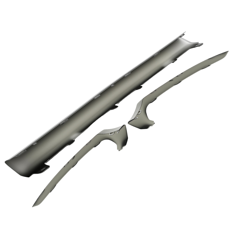 Bumper Cover Front compatible for Mercedes-Benz C-Class W205 2014-2018 Lower Gloss Black