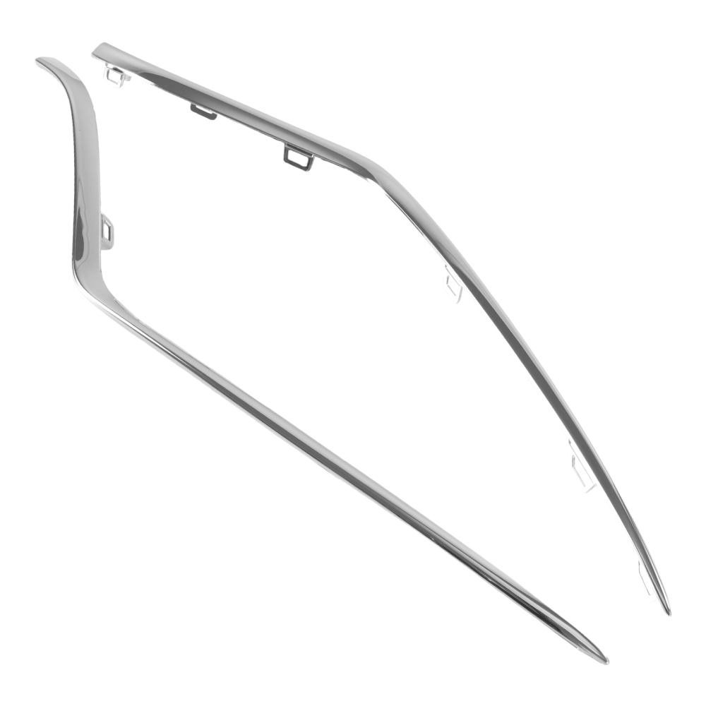 3 Pcs Chrome Front Bumper Molding compatible for Mercedes GLE 2020-2025 1678856803 ABS