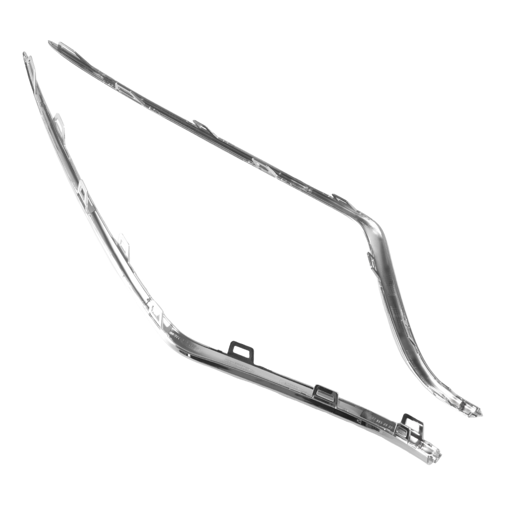 3 Pcs Chrome Front Bumper Molding compatible for Mercedes GLE 2020-2025 1678856803 ABS