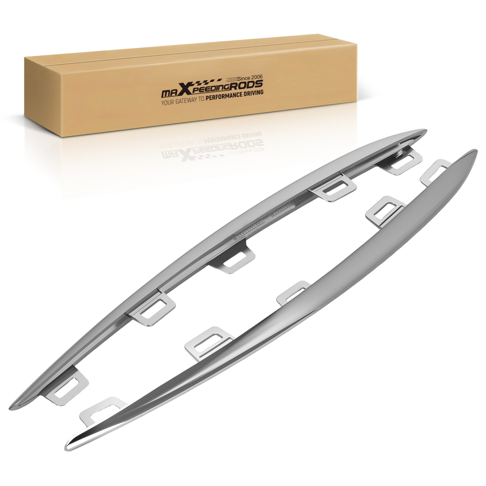 Chrome Bumper Cover Front compatible for Mercedes-Benz GLE53 GLE580 2020-2025 ABS 2Pcs