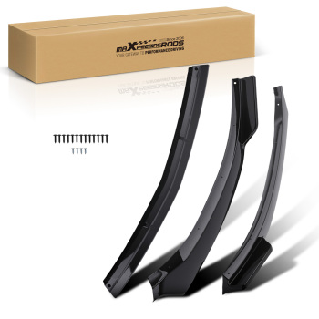 3PC Front Addition Kit compatible for Mercedes CLA W118 C118 X118 2019 Gloss Black Bumper