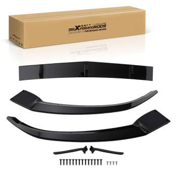 5 Piece Front Lip Kit compatible for Mercedes-Benz W205 C63 AMG 2015-2022 Gloss Black