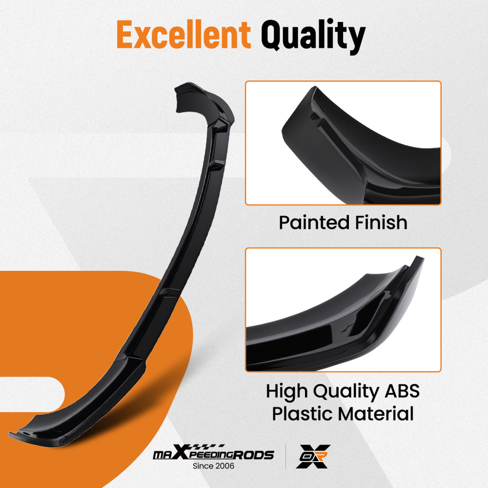 Front Bumper Extension compatible for Mercedes E Class W213 AMG Sport Line 2016-2019 Black