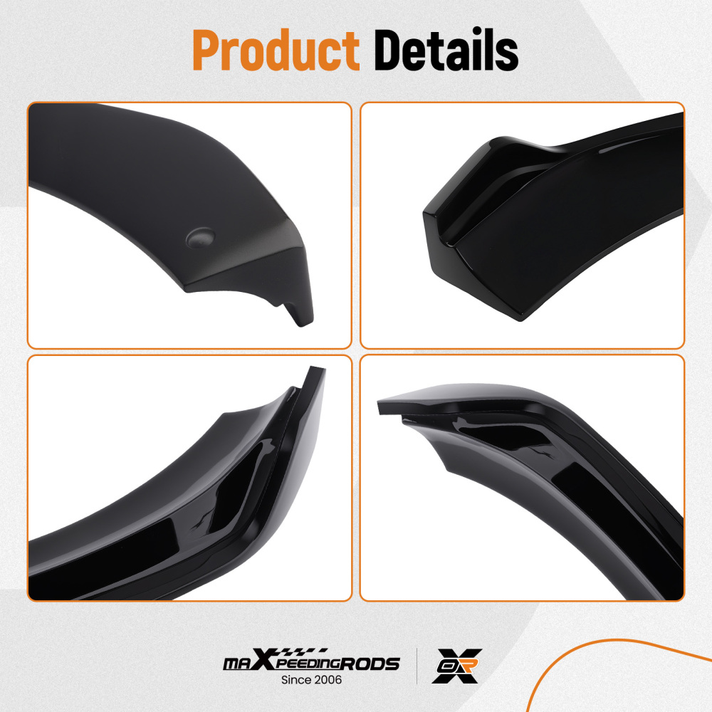 Front Bumper Extension compatible for Mercedes E Class W213 AMG Sport Line 2016-2019 Black