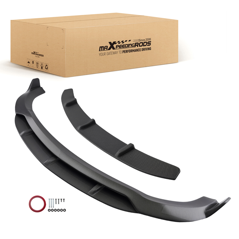 Carbon Fiber Style Front Splitter compatible for Mercedes E Class W213 E63 2016-2019