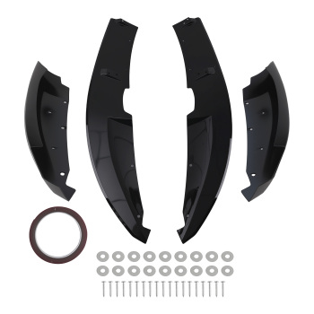 Front Bumper Lip Spoiler Splitter Gloss compatible for BMW E82 128i 135i M Sport 2007-2013