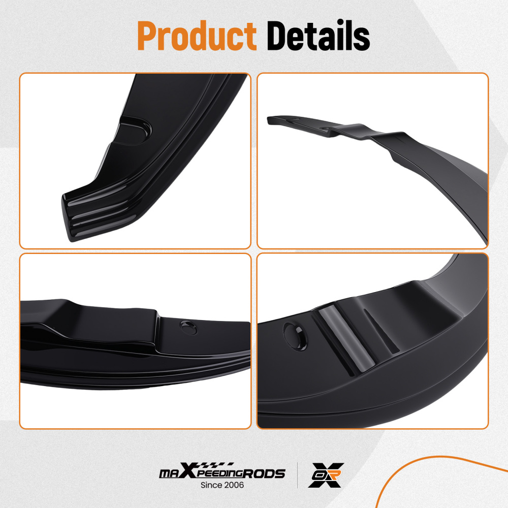 Bumper GTS Black Lip compatible for BMW M3 E92 E93 07-2013 Front Style Splitter
