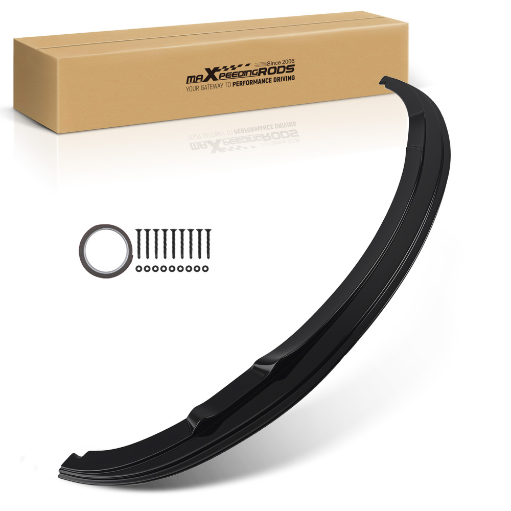 Front Bumper Add On compatible for BMW E92 E93 3 Series M Sport 2006-2010 Black ABS Lip