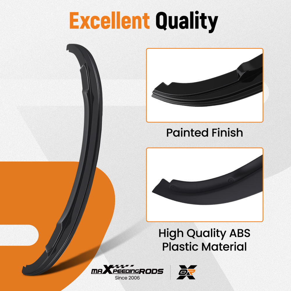 Front Bumper Add On compatible for BMW E92 E93 3 Series M Sport 2006-2010 Black ABS Lip