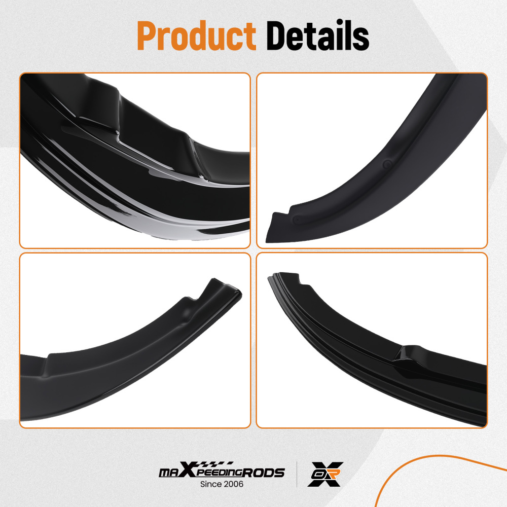 Front Bumper Add On compatible for BMW E92 E93 3 Series M Sport 2006-2010 Black ABS Lip