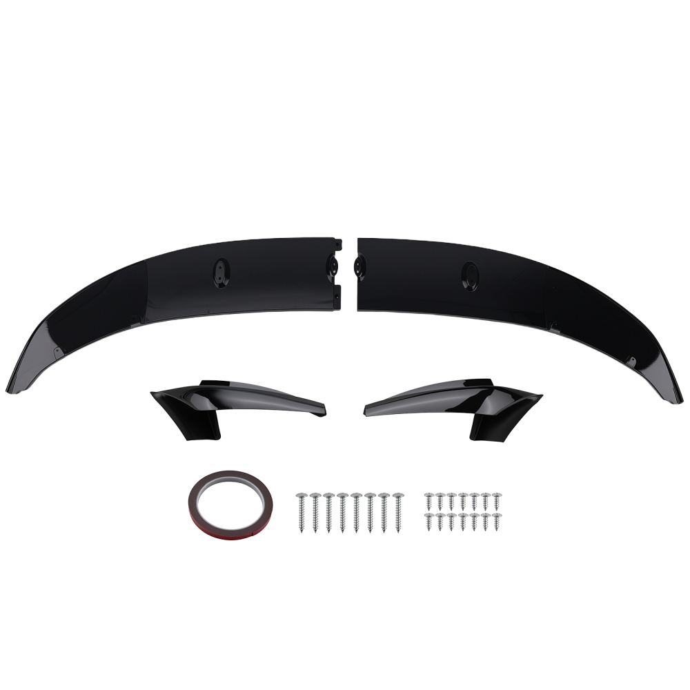 Bumper Lip Splitter compatible for BMW F10 5 Series M Sport 2011-2016 Front Spoiler Black