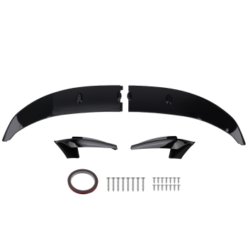 Bumper Lip Splitter compatible for BMW F10 5 Series M Sport 2011-2016 Front Spoiler Black