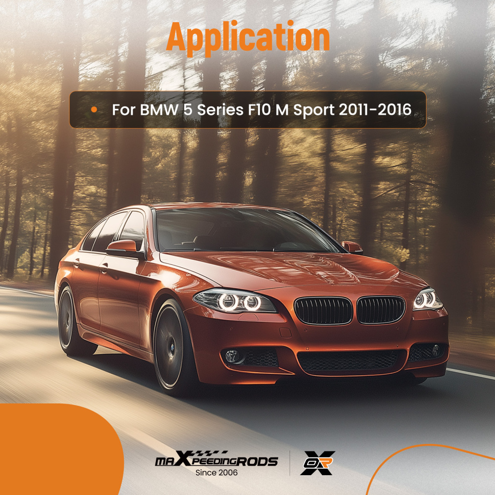 Bumper Lip Splitter compatible for BMW F10 5 Series M Sport 2011-2016 Front Spoiler Black