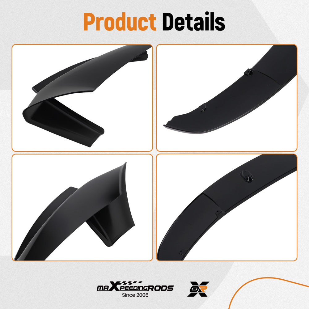 Bumper Lip Splitter compatible for BMW F10 5 Series M Sport 2011-2016 Front Spoiler Black