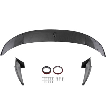 Front Bumper Lip Splitter Carbon Fiber Style compatible for BMW F10 5 Series M Sport 11-16