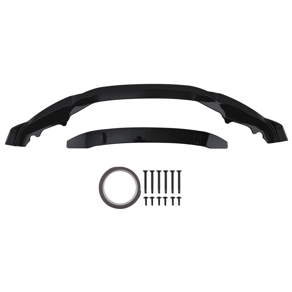 Front Bumper Splitter Lip Spoiler Kit Gloss Blk compatible for BMW X5 F15 M Sport 2013-2018