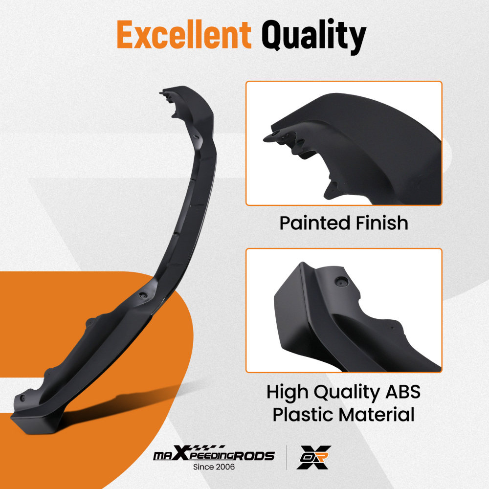 Front Bumper Splitter Lip Spoiler Kit Gloss Blk compatible for BMW X5 F15 M Sport 2013-2018