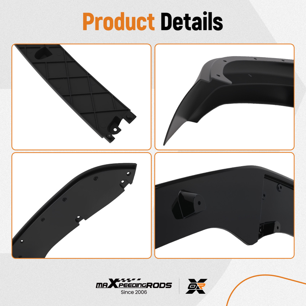 Front Bumper Extension compatible for BMW F20 F21 M Sport 2015-2019 Black Splitter Kit