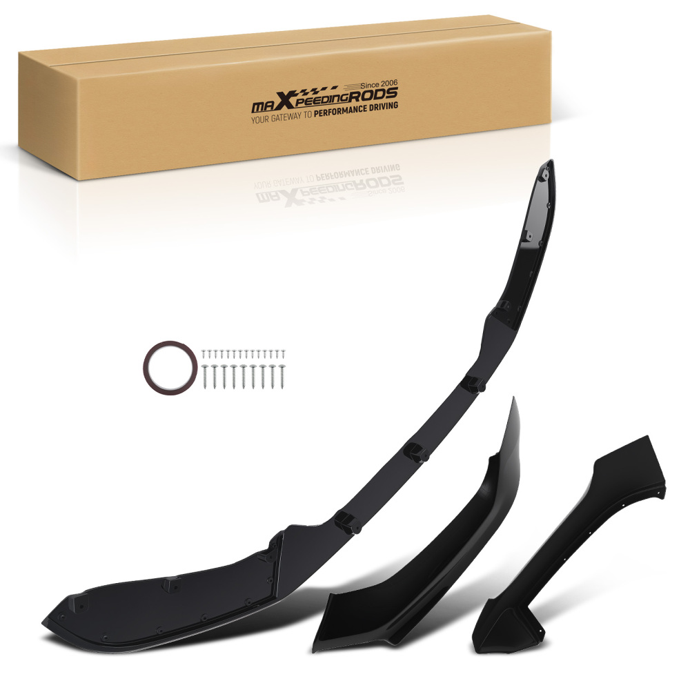 Bumper Lip Splitter compatible for BMW 1 Series F20 F21 M Sport 2015-2019 Gloss Black Front