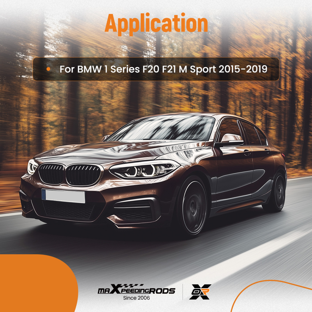 Bumper Lip Splitter compatible for BMW 1 Series F20 F21 M Sport 2015-2019 Gloss Black Front