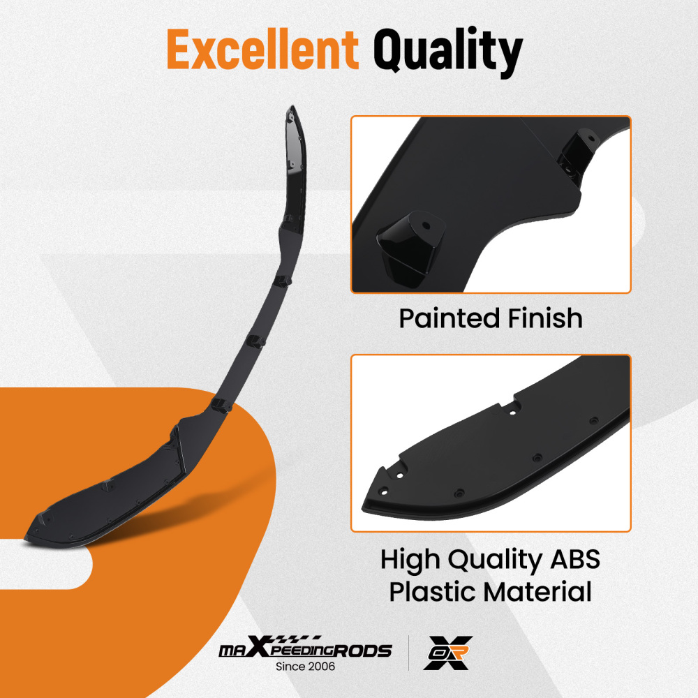 Bumper Lip Splitter compatible for BMW 1 Series F20 F21 M Sport 2015-2019 Gloss Black Front