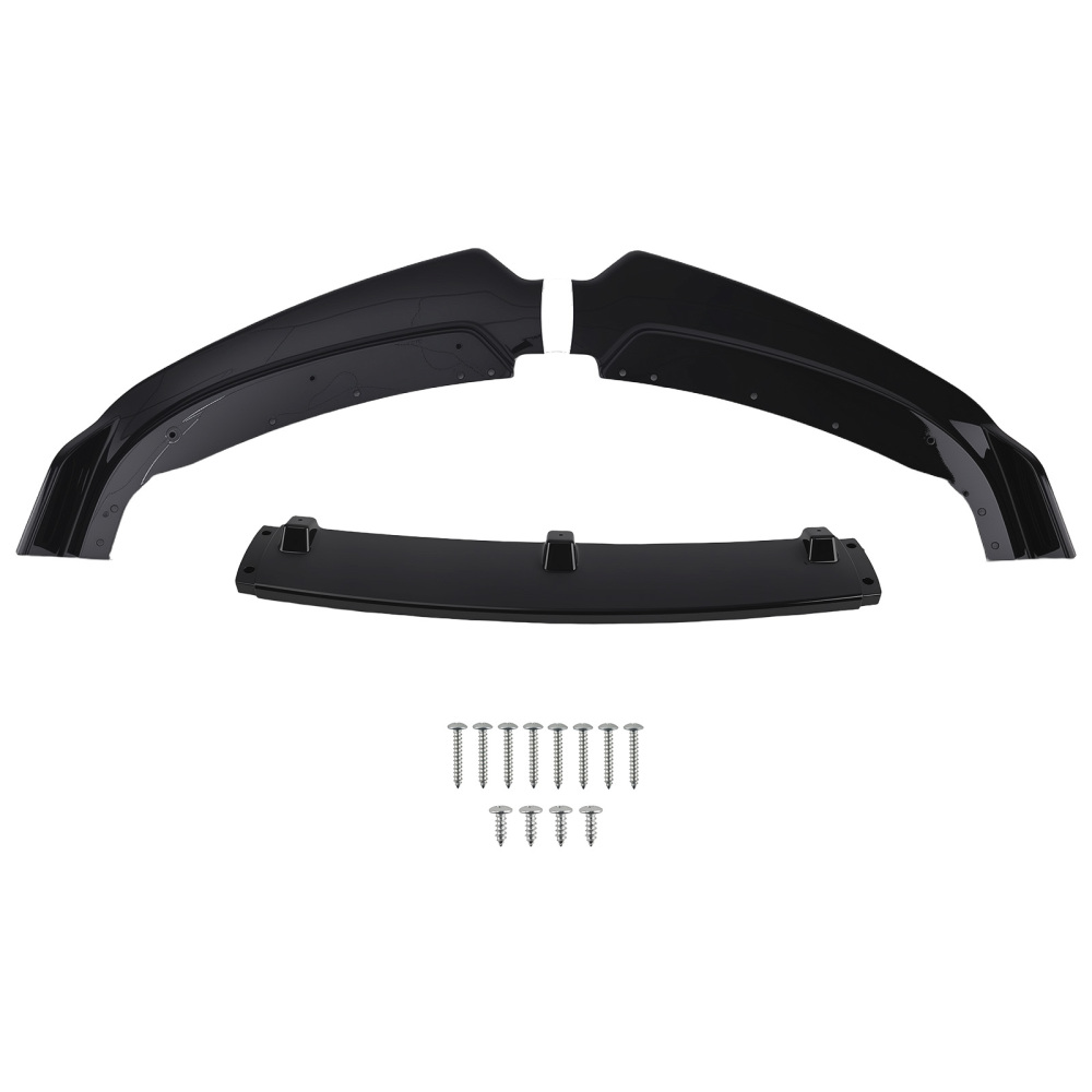 Glossy Black Front Bumper Splitter Spoiler compatible for BMW F30 320i 328i Base 2012-2015