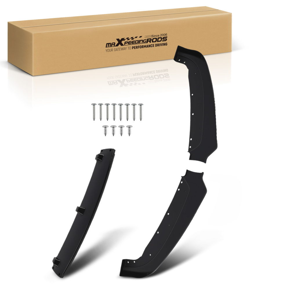 Glossy Black Front Bumper Splitter Spoiler compatible for BMW F30 320i 328i Base 2012-2015