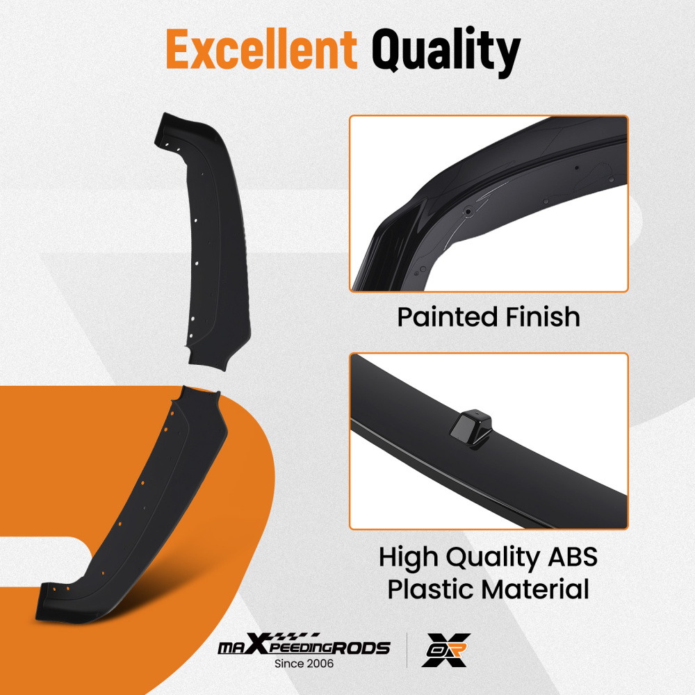 Glossy Black Front Bumper Splitter Spoiler compatible for BMW F30 320i 328i Base 2012-2015