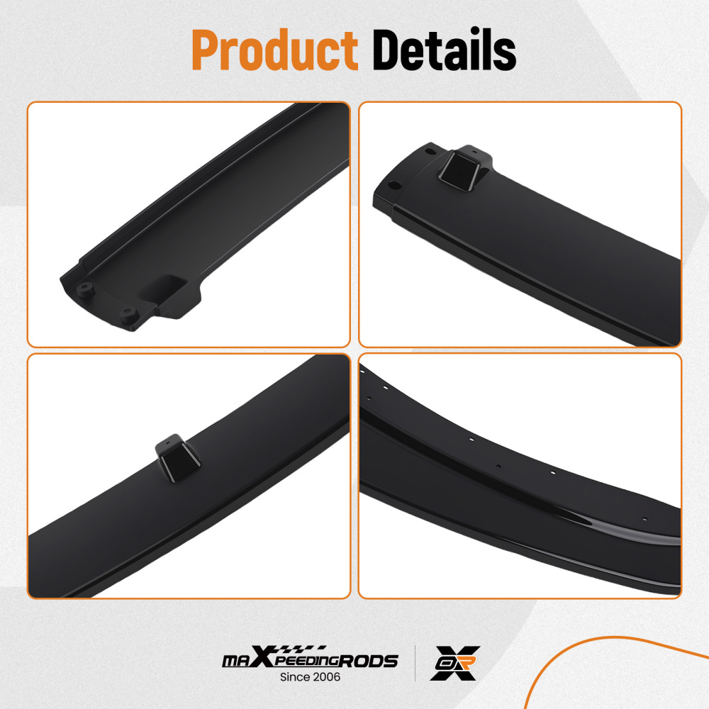 Glossy Black Front Bumper Splitter Spoiler compatible for BMW F30 320i 328i Base 2012-2015