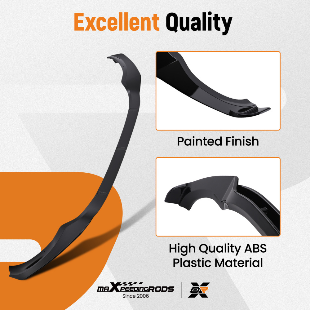 Front Bumper Add On Lip compatible for BMW X3 G01 X4 G02 M Sport 2017-2021 Black