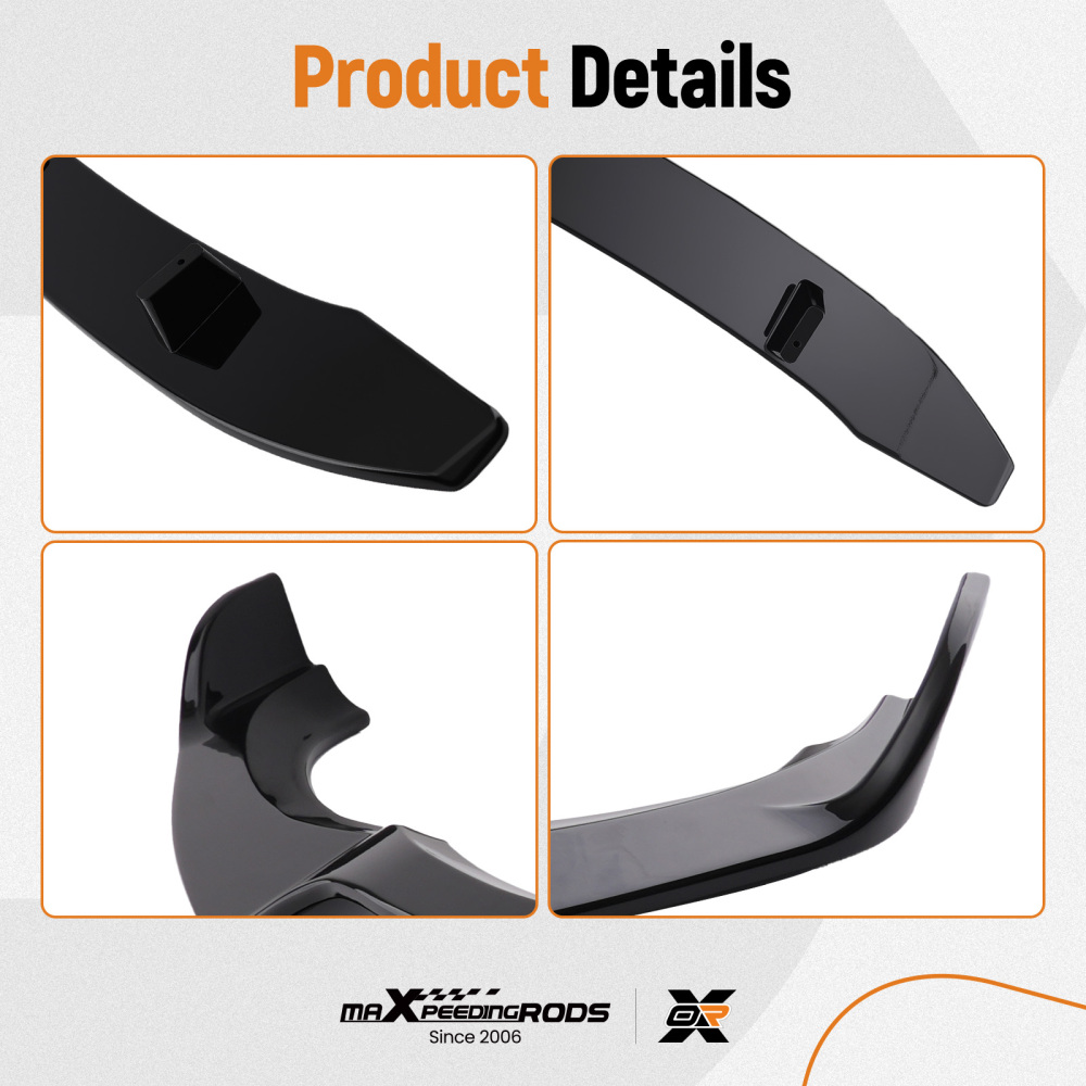 Front Bumper Add On Lip compatible for BMW X3 G01 X4 G02 M Sport 2017-2021 Black