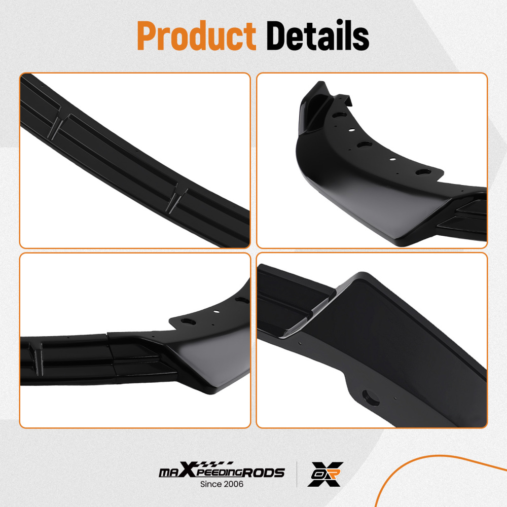 Front Bumper Add On compatible for BMW G20 3 Series Base 2019-2022 IKON Style Black