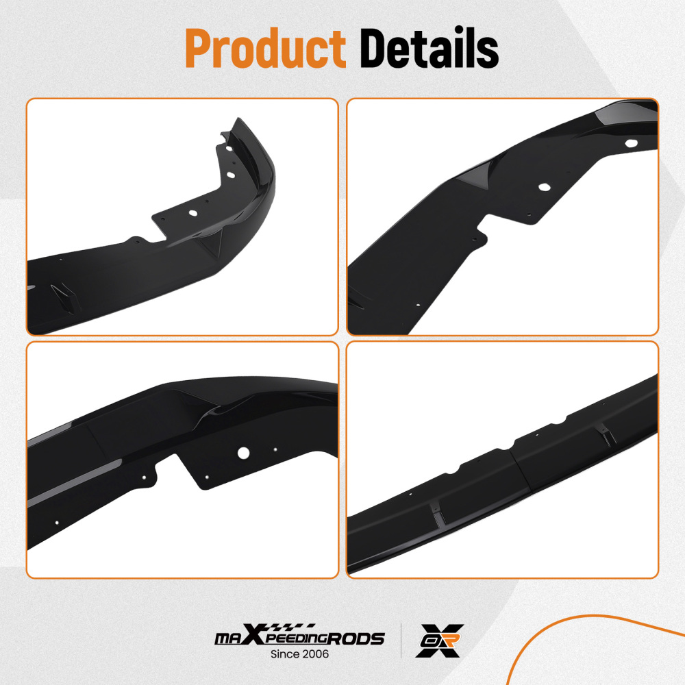 Bumper Add-on Lip compatible for BMW G20 3 Series M Sport 2022-2024 Gloss Black Front