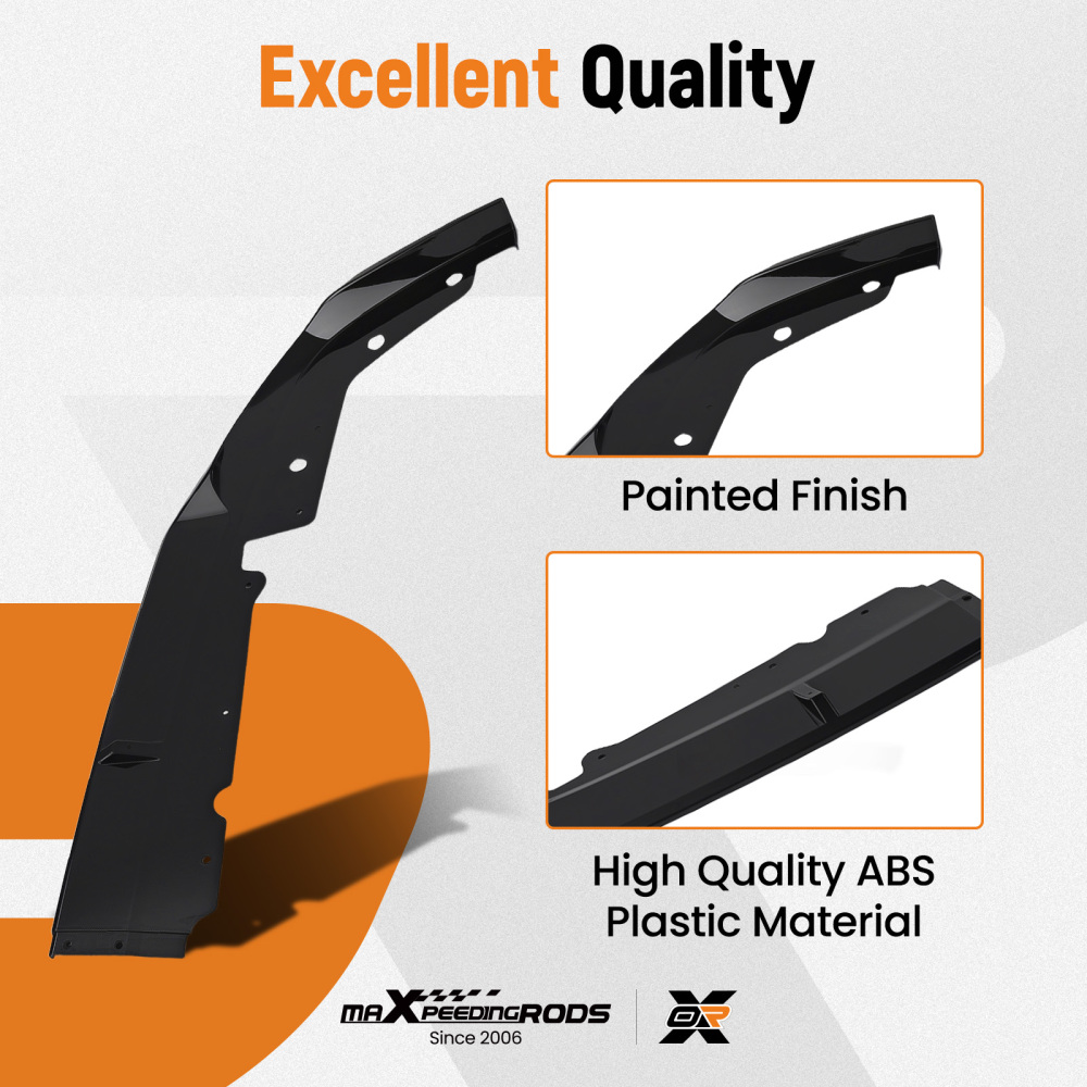 Bumper Add-on Lip compatible for BMW G20 3 Series M Sport 2022-2024 Gloss Black Front