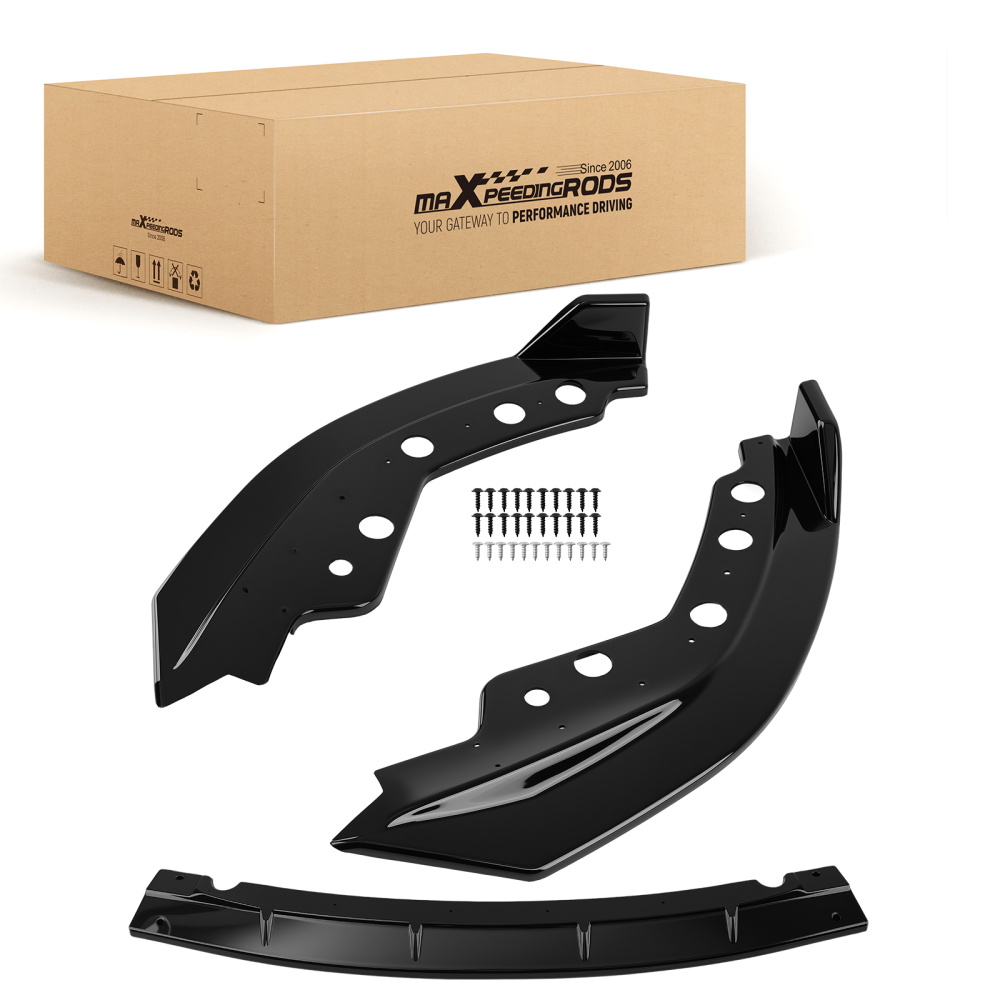 Front Bumper Body Kit Lip compatible for BMW G20 G28 3 Series 2019-2022 M Sport Black