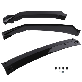 Front Bumper Cover compatible for Honda Civic SI/Hatchback 2017-2021 Black Plastic Guard