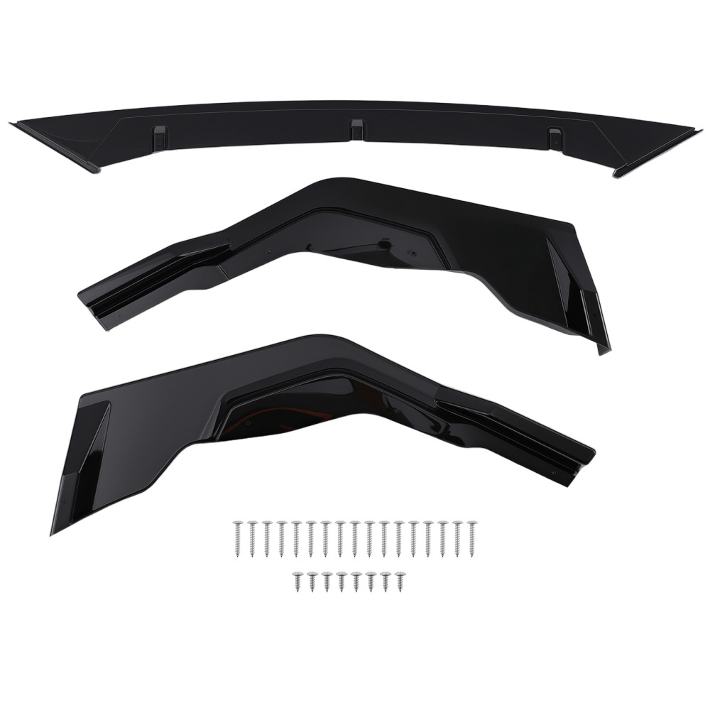 Front Bumper Lip Kit compatible for Toyota Corolla SE XSE 2020-2024 V2 Style Gloss Black