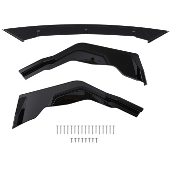 Front Bumper Lip Kit compatible for Toyota Corolla SE XSE 2020-2024 V2 Style Gloss Black