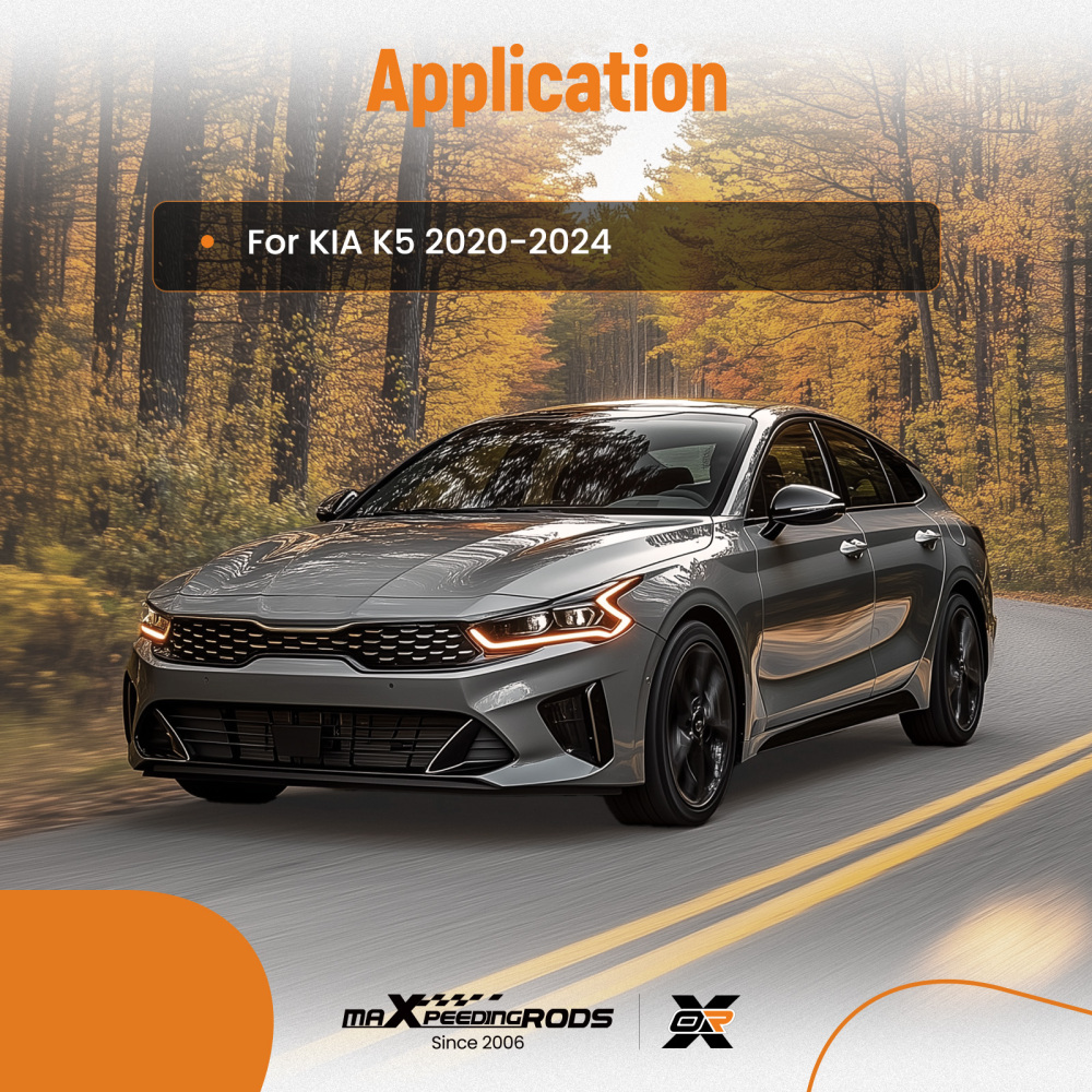 Front Bumper Accent compatible for KIA K5 2020-2024 GT-Line EX Sedan Black Performance Kit