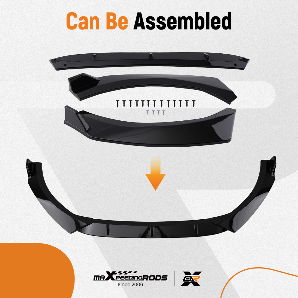 Front Bumper Accent compatible for KIA K5 2020-2024 GT-Line EX Sedan Black Performance Kit