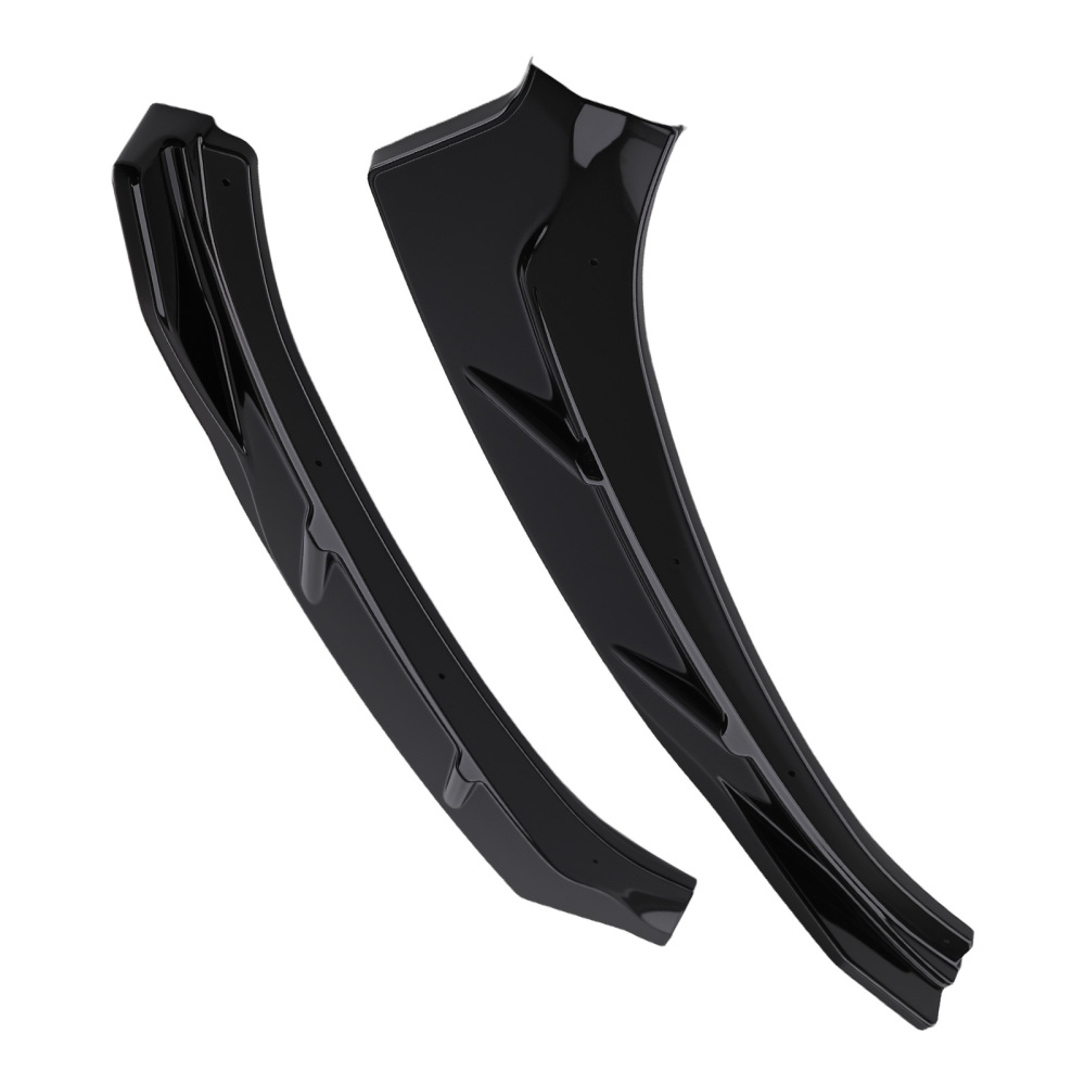 4-Piece Front Bumper Lip Kit compatible for KIA K5 2021-2024 Gloss Black Plastic Splitter