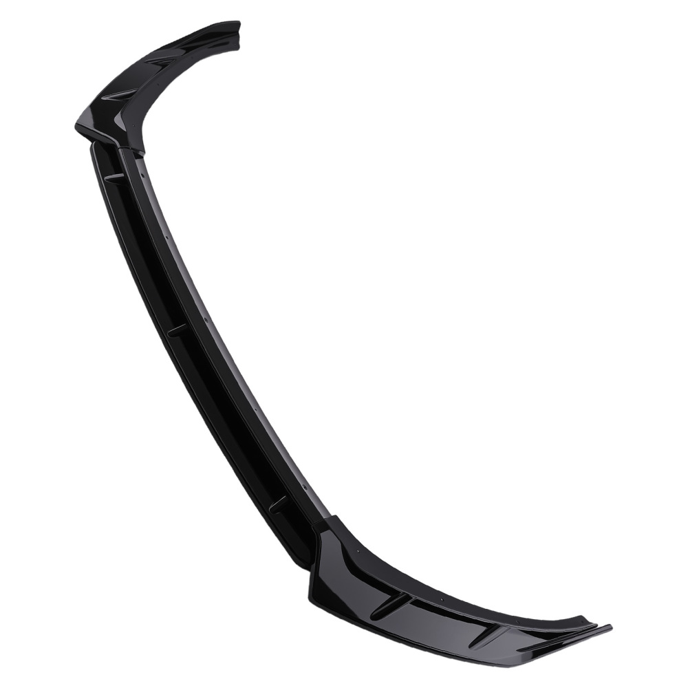 4-Piece Front Bumper Lip Kit compatible for KIA K5 2021-2024 Gloss Black Plastic Splitter