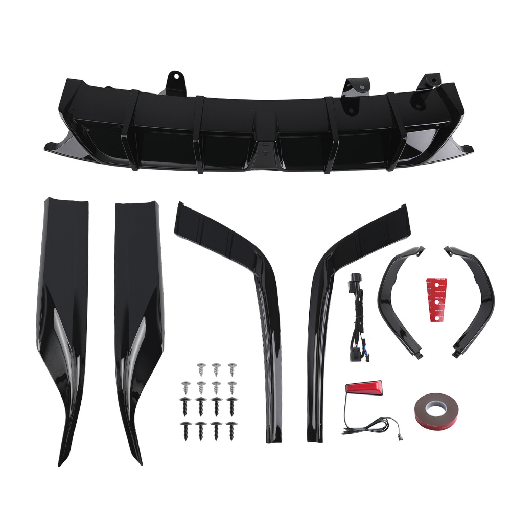 Rear Bumper Diffuser Corner Apron Spats compatible for Honda Accord 10th Gen 2018-20 Yofer