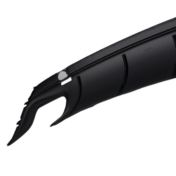 Rear Bumper Diffuser+Tailpipes For 2013-2019 compatible for Mercedes Benz W117 CLA45 AMG Sport